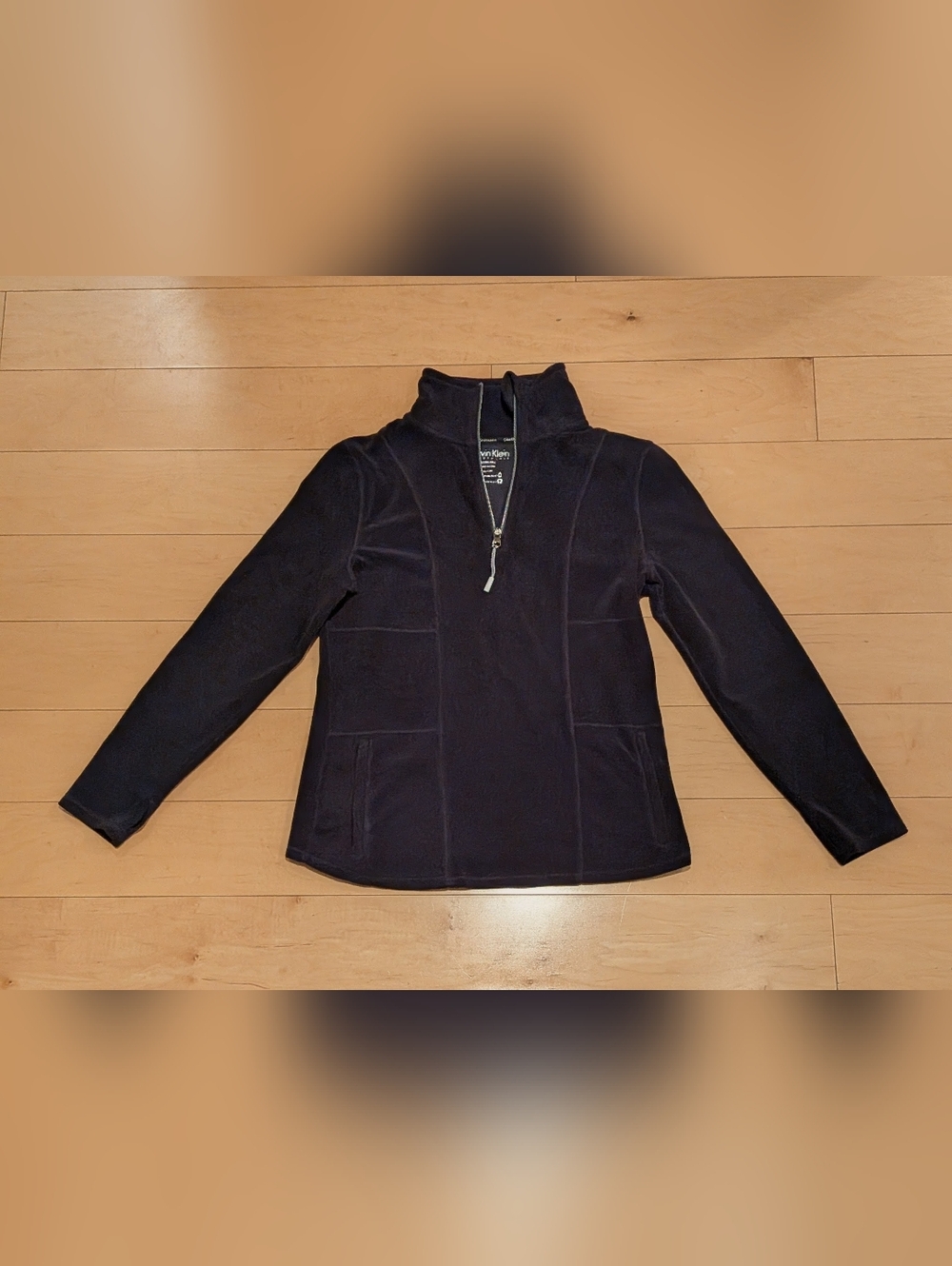 Calvin Klein Performance Fleece Quarter Zip Black XL Athleisure Top